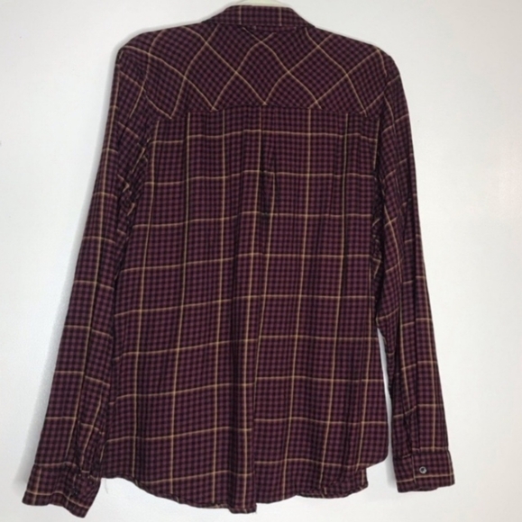 Maurices Button Up Shirt Gingham Plaid Shirt Zipper Pocket Women's XL Fall EUC - Picture 6 of 12